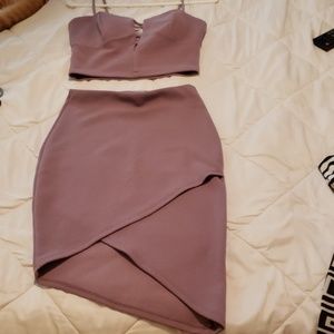 Crop top and skirt set